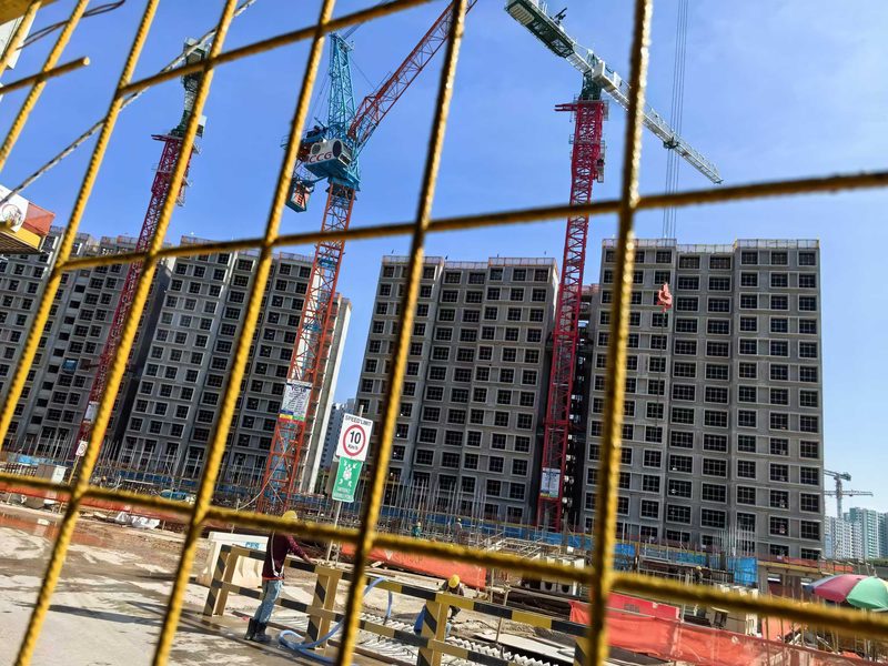High-rise residential buildings under construction in Singapore